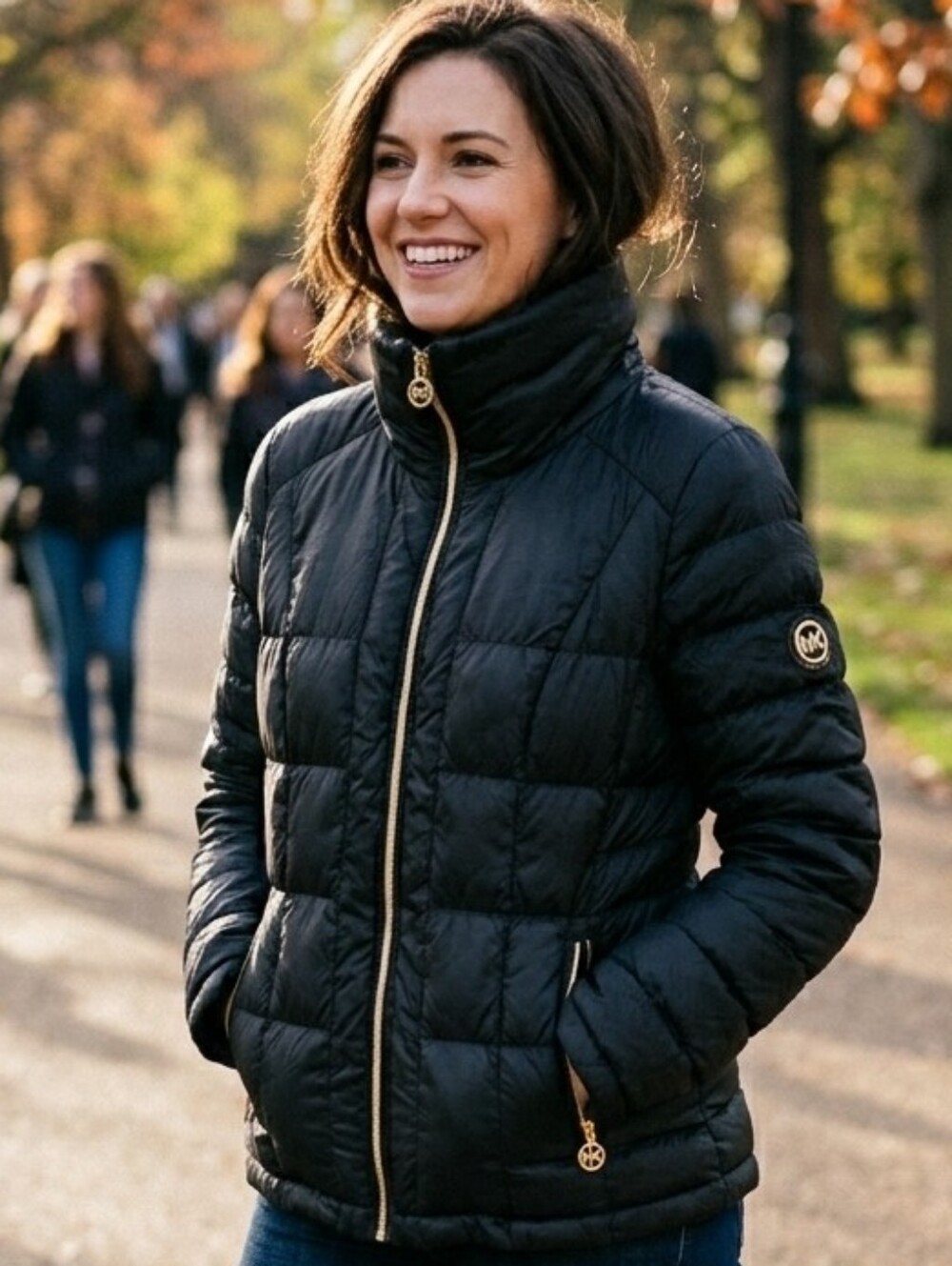 MICHAEL Michael Kors Black Packable Down Puffer Jacket - Size M